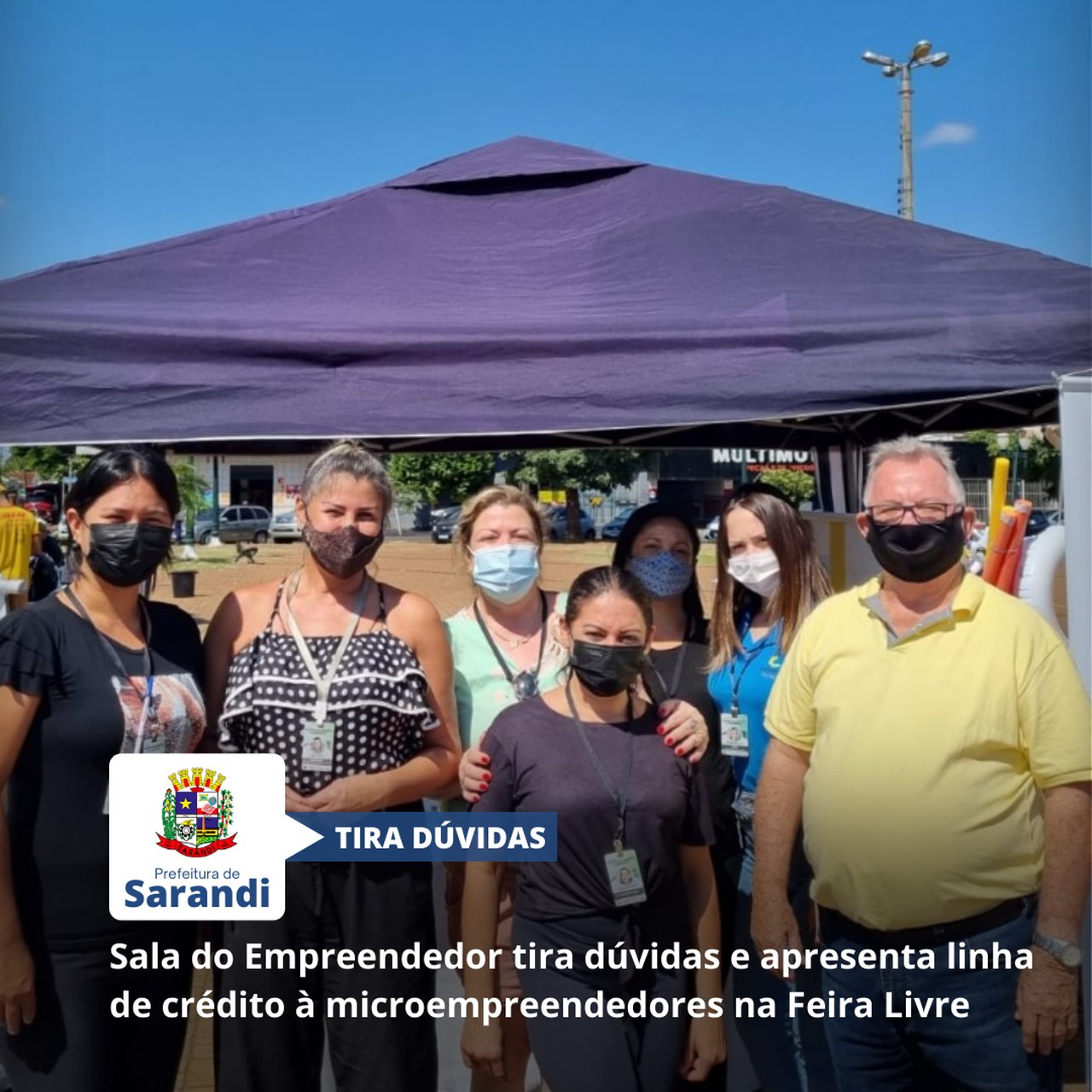 Sala do empreendedor tira dúvidas e apresenta linha de crédito à microempreendedores na Feira Livre